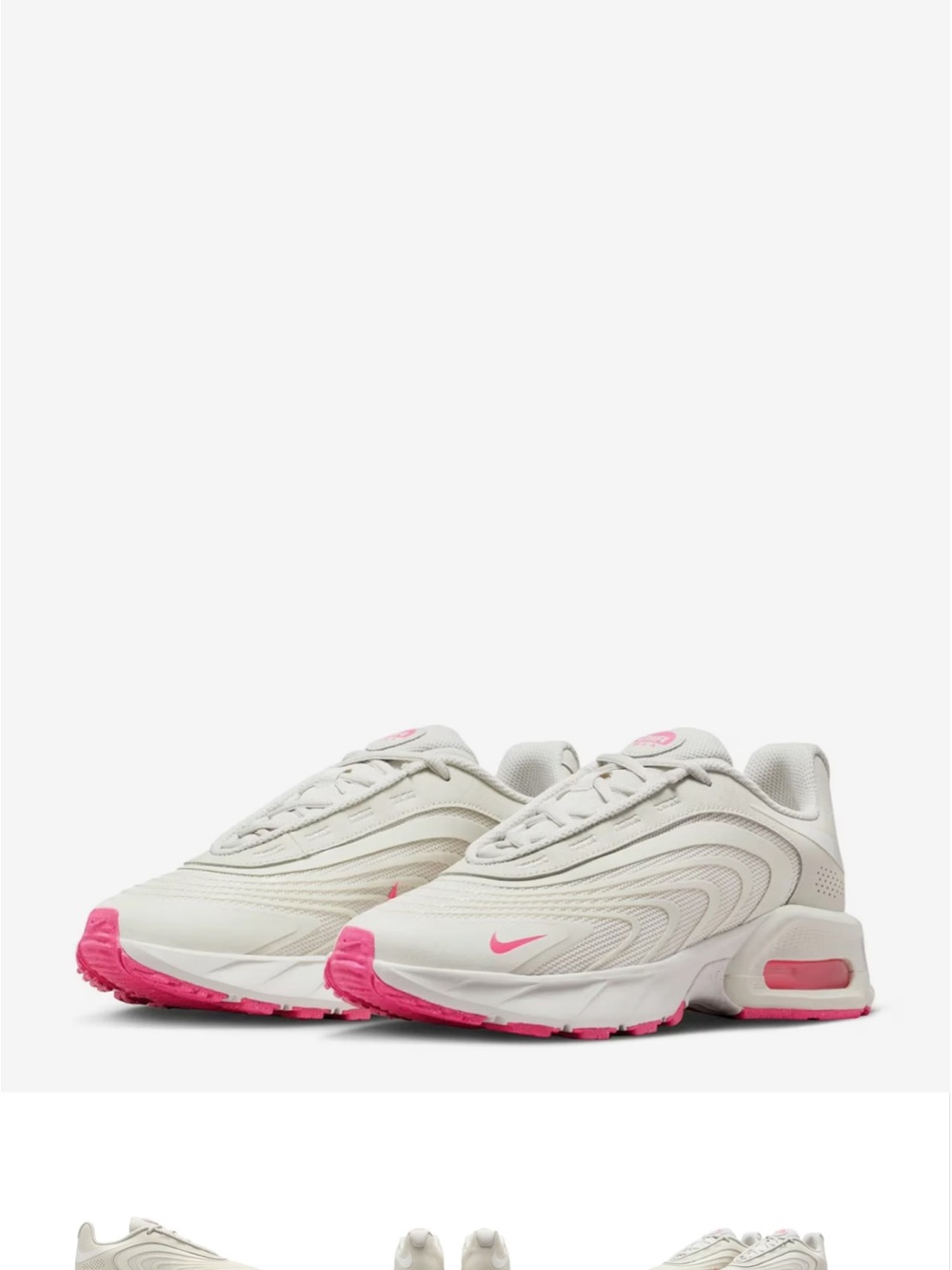 Nike Women’s Cream and Pink Low-Top Running Sneakers